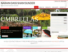 Tablet Screenshot of mrindiaumbrellas.com